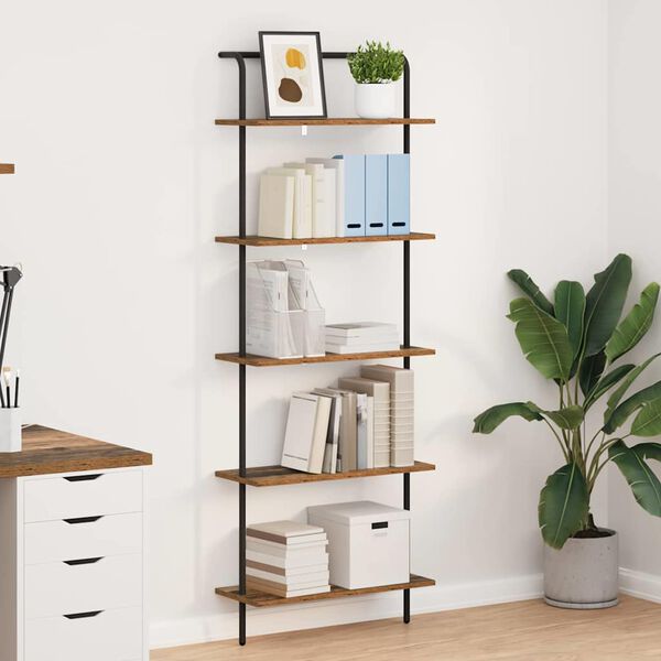 vidaXL Knihovna Star&eacute; dřevo 60 x 24 x 168 cm Kompozitn&iacute; dřevo