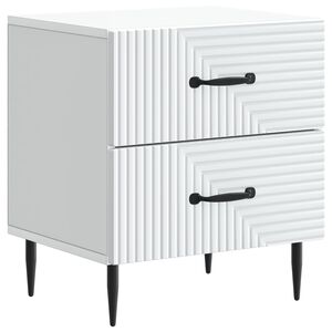 vidaXL Nočn&iacute; skř&iacute;ňka B&iacute;l&aacute; 43 x 34,5 x 47,5 cm Kompozitn&iacute; dřevo