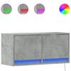 vidaXL N&aacute;stěnn&aacute; TV skř&iacute;ňka s LED osvětlen&iacute;m betonově &scaron;ed&aacute; 80x31x35 cm