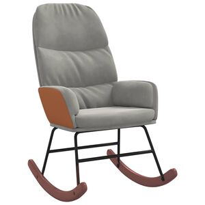 vidaXL Houpac&iacute; křeslo světle &scaron;ed&eacute; samet