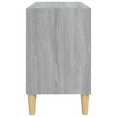 vidaXL TV stolek nohy z masivního dřeva šedý sonoma 69,5 x 30 x 50 cm