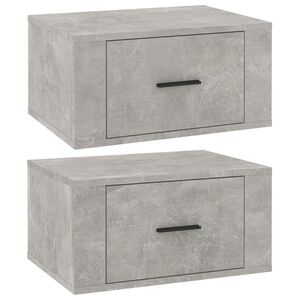 vidaXL N&aacute;stěnn&eacute; nočn&iacute; stolky 2 ks betonově &scaron;ed&eacute; 50x36x25 cm