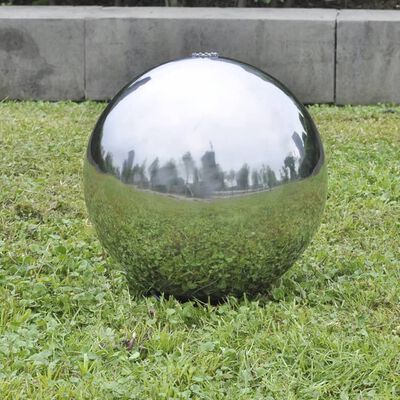 vidaXL Zahradní fontána koule s LED nerezová ocel 20 cm