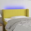 vidaXL Čelo postele s LED zelen&eacute; 103 x 16 x 78/88 cm textil