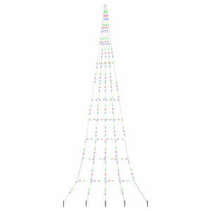 vidaXL LED v&aacute;nočn&iacute; stromeček se zemn&iacute;mi hroty V&iacute;cebarevn&yacute; 511 cm kov