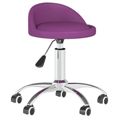 vidaXL Masážní stolička fialová umělá kůže