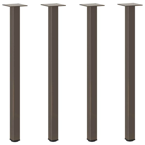 vidaXL Nohy konzolov&eacute;ho stolku 4 ks př&iacute;rodn&iacute; ocel 72-74 cm ocel