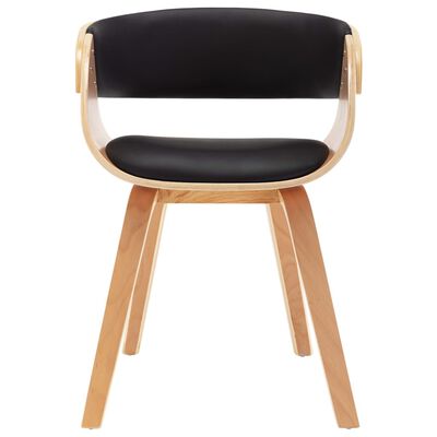 vidaXL Jídelní židle černá ohýbané dřevo a umělá kůže