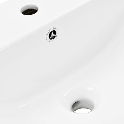vidaXL Nástěnné umyvadlo keramické bílé 560 x 480 x 420 mm
