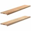 vidaXL Okenn&iacute; parapety 2 ks neo&scaron;etřen&eacute; 140x25x2cm masivn&iacute; dubov&eacute; dřevo