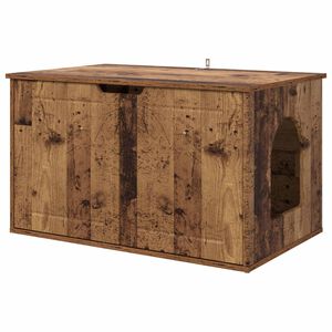 vidaXL Kočič&iacute; dům Star&eacute; dřevo 85 x 55 x 50,5 cm Kompozitn&iacute; dřevo