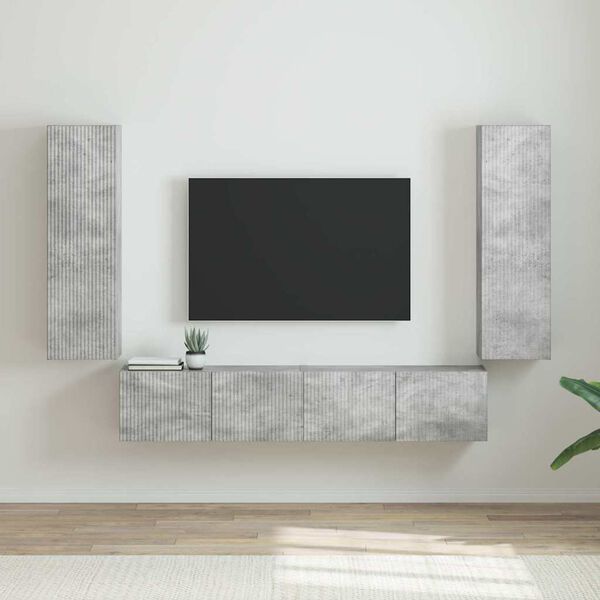 vidaXL TV wall cabinet 2 pcs Beton 30 x 31 x 100 cm kompozitn&iacute; dřevo