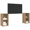 vidaXL Sestava TV skř&iacute;něk 2 pcs Artisanov&yacute; dub 72 x 35 x 36,5 cm