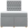 vidaXL Box spring postel s matrac&iacute; světle &scaron;ed&aacute; 120 x 200 cm textil