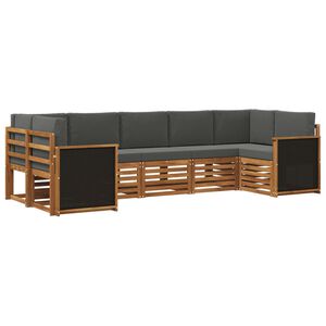 vidaXL Rohov&aacute; sofa sada s pol&scaron;t&aacute;řem 6 pcs Přirozen&aacute; a Anthracitov&aacute;