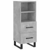 vidaXL Skř&iacute;ň highboard betonově &scaron;ed&aacute; 34,5x34x180 cm kompozitn&iacute; dřevo