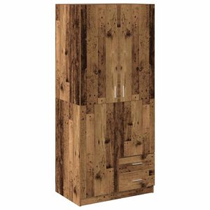 vidaXL &Scaron;atn&iacute; skř&iacute;ň old wood 80 x 52 x 180 cm kompozitn&iacute; dřevo