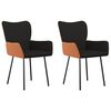 vidaXL J&iacute;deln&iacute; židle 2 ks čern&eacute; textil a uměl&aacute; kůže