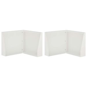 vidaXL Opěrn&aacute; zeď 2 ks 50 x 50 x 30 cm Ocel B&iacute;l&aacute;
