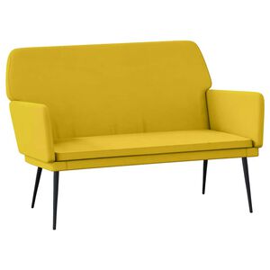 vidaXL Lavice žlut&aacute; 108 x 79 x 79 cm samet