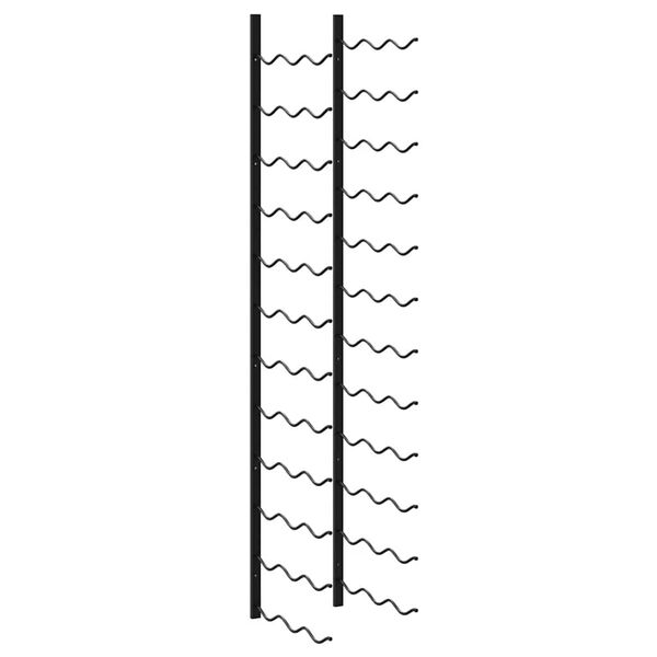 vidaXL N&aacute;stěnn&yacute; stojan na v&iacute;no na 72 lahv&iacute; 2 ks čern&yacute; železo