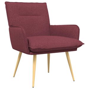 vidaXL křeslo V&iacute;no Červen&eacute; Textil