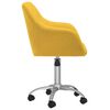 vidaXL Otočn&eacute; j&iacute;deln&iacute; židle 6 ks žlut&eacute; textil