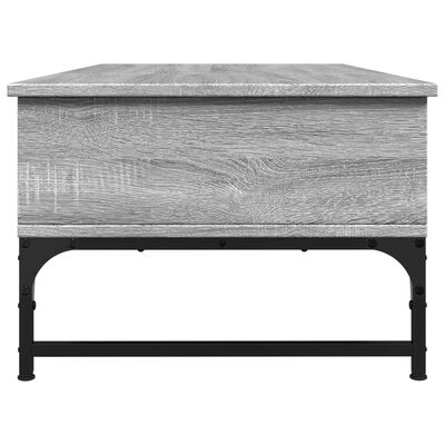 vidaXL Konferenční stolek šedý sonoma 100 x 50 x 35 cm kompozit a kov