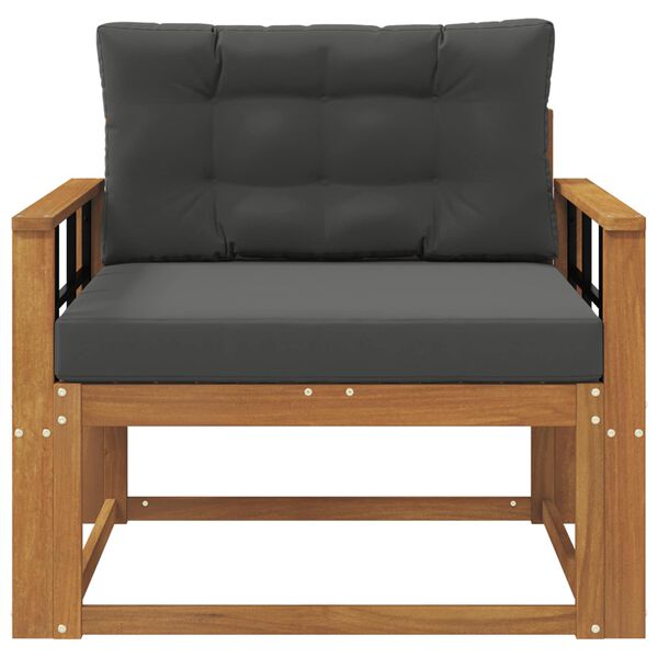 vidaXL Venkovn&iacute; středn&iacute; pohovka Masivn&iacute; ak&aacute;tov&eacute; dřevo Př&iacute;rodn&iacute;