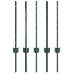 vidaXL Zabudovan&yacute; plotov&yacute; sloupek 5 ks Zelen&aacute; 100 cm