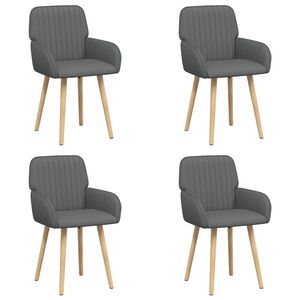 vidaXL J&iacute;deln&iacute; židle 4 ks Textil Tmavě &scaron;ed&aacute; 56,5 x 50 x 87,5 cm