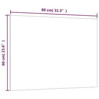vidaXL Nástěnná magnetická tabule černá 80 x 60 cm tvrzené sklo