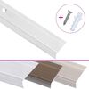 vidaXL Schodov&eacute; hrany ve tvaru L 15 ks hlin&iacute;k 90 cm stř&iacute;brn&eacute;