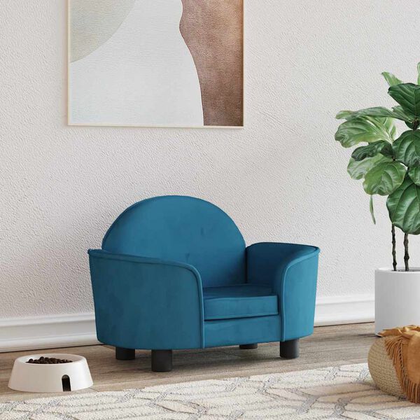 vidaXL Pel&iacute;&scaron;ek pro psy modr&yacute; 66 x 40 x 45 cm samet