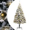 vidaXL Uměl&yacute; v&aacute;nočn&iacute; stromeček B&iacute;l&aacute; 180 cm PVC, ocel a plast
