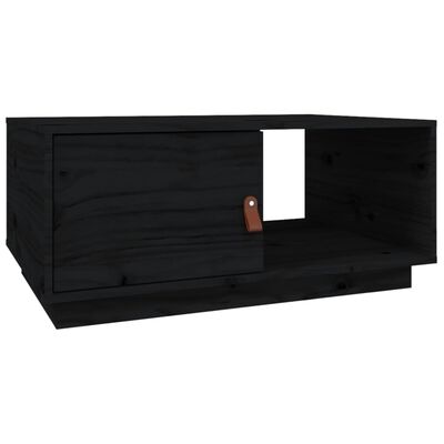 vidaXL Konferenční stolek černý 80x50x35,5 cm masivní borové dřevo