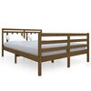 vidaXL R&aacute;m postele medově hněd&yacute; 135 x 190 cm Double masivn&iacute; dřevo