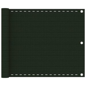 vidaXL Balkonov&aacute; z&aacute;stěna tmavě zelen&aacute; 75 x 300 cm HDPE