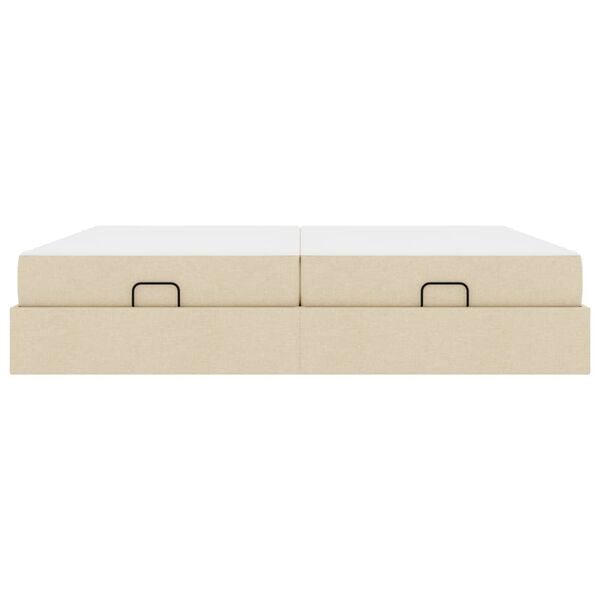 vidaXL R&aacute;m postele s matrac&iacute; s matrac&iacute; 2 pcs Kr&eacute;mov&aacute; textil