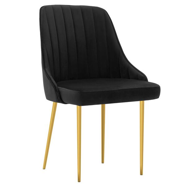 vidaXL J&iacute;deln&iacute; židle 2 ks čern&eacute; samet