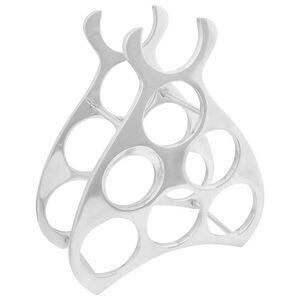 vidaXL Stojan na víno Stříbrná 32 x 14 x 37,5 cm Hliník