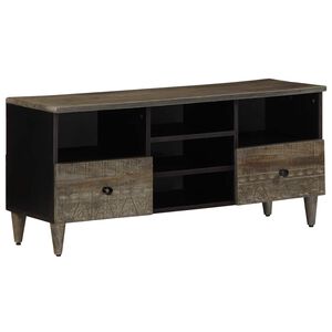vidaXL TV skř&iacute;ňka čern&aacute; 100 x 33 x 46 cm masivn&iacute; mangovn&iacute;kov&eacute; dřevo