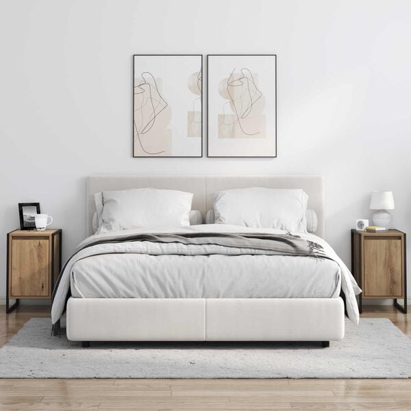 vidaXL Nočn&iacute; stolek Uměleck&yacute; dub 39,5 x 30 x 50 cm kompozitn&iacute; dřevo