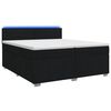 vidaXL Postel boxspring s matrac&iacute; s čelo Čern&aacute; 200 x 200 cm Textil
