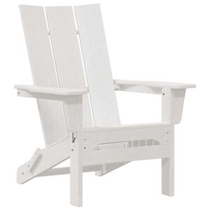 vidaXL Skl&aacute;dac&iacute; Adirondack židle B&iacute;l&aacute; 80,5 x 74,5 x 92 cm HDPE