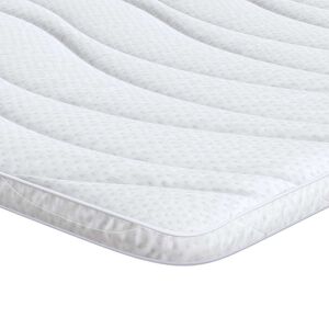 vidaXL Topper na matraci 80 x 200 cm Tlou&scaron;ťka Pleten&aacute; tkanina B&iacute;l&aacute;