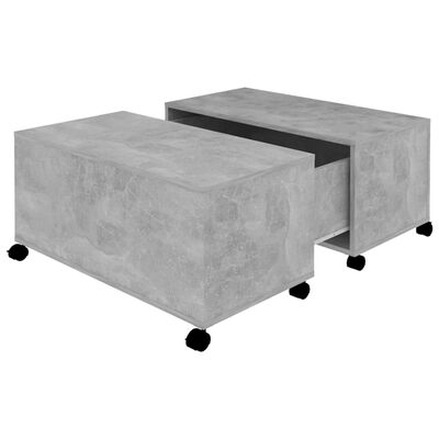 vidaXL Konferenční stolek betonově šedý 75 x 75 x 38 cm dřevotříska