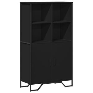 vidaXL Highboard čern&yacute; 79,5 x 35,5 x 137,5 cm kompozitn&iacute; dřevo