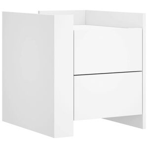 vidaXL Nočn&iacute; stolek b&iacute;l&yacute; 45 x 50 x 50 cm kompozitn&iacute; dřevo