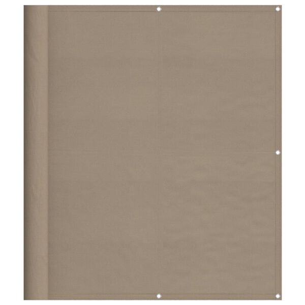 vidaXL Balkonov&aacute; z&aacute;stěna taupe 120 x 800 cm 100% polyester oxford